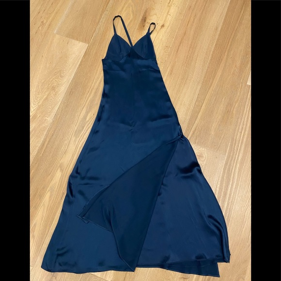 CATHERINE GEE navy blue silk dress s: XS BNWT - Picture 4 of 7